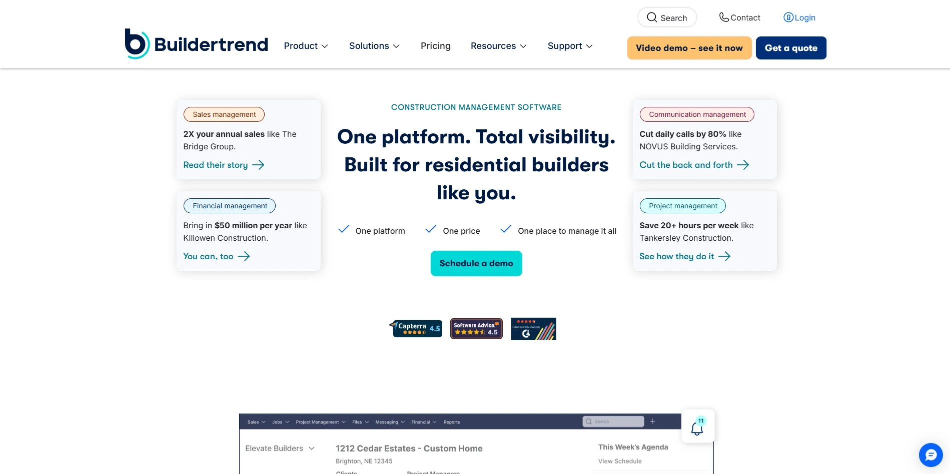 Buildertrend Homepage