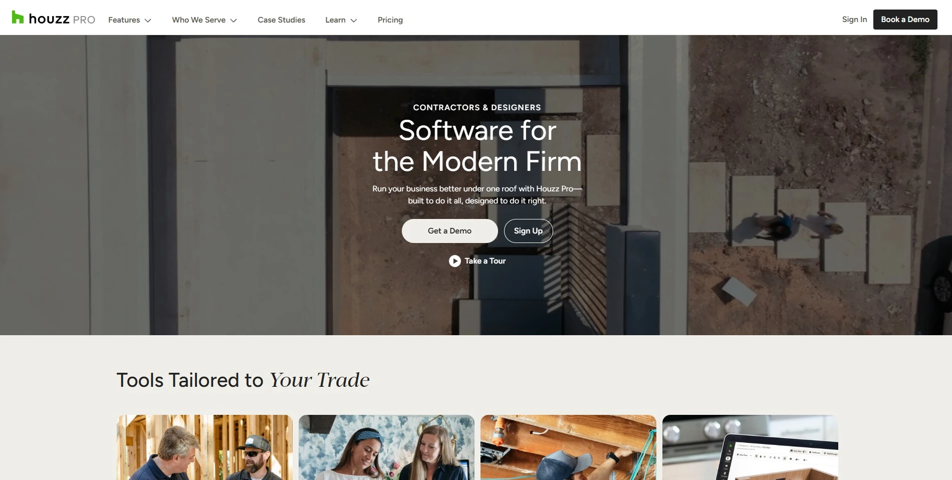 Houzz Pro Homepage
